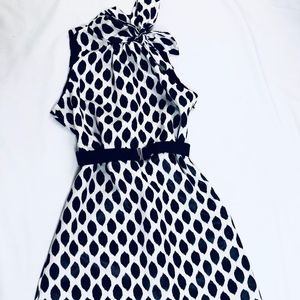 Navy Blue and white dress